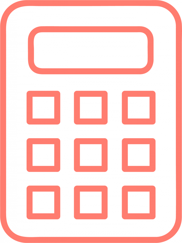 icono con fondo transparente de una calculadora